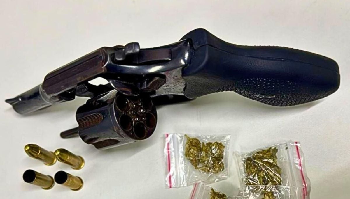 Material apreendido com homem