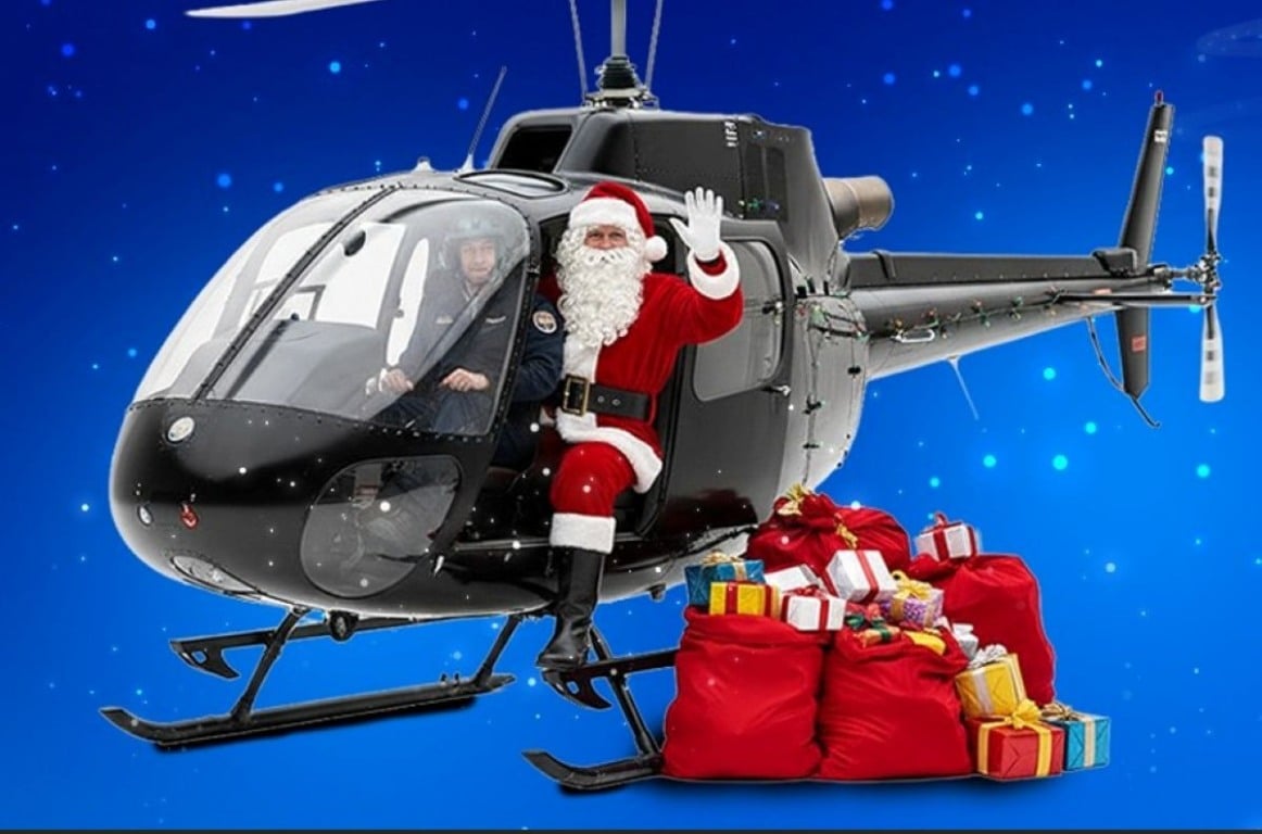 papai noel de helicóptero em Feira de Santana papai noel de helicóptero em Feira de Santana