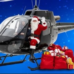 papai noel de helicóptero em Feira de Santana