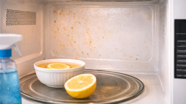 5 falhas na limpeza do micro-ondas que fazem o cheiro voltar no dia seguinte