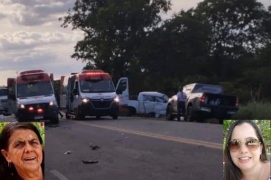 Acidente envolvendo veículo de Dom Basílio mata mãe e filha na BR 030 em Malhada | Foto: WhatsApp/ Achei Sudoeste