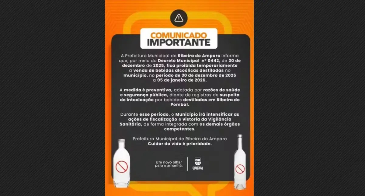 Comunicado da Prefeitura de Ribeira do Pombal -