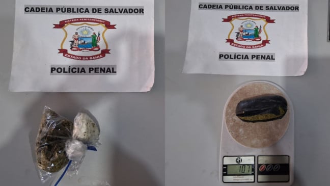 Mulheres são detidas após tentar entrar com drogas escondidas nas partes íntimas na Cadeia Pública de Salvador | Foto: Reprodução/ Seap