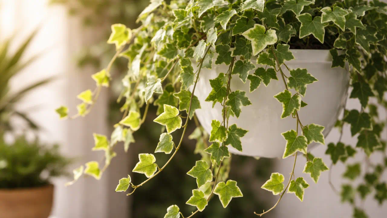 Hera-inglesa ramos fracos O crescimento acelerado que suga a força da planta