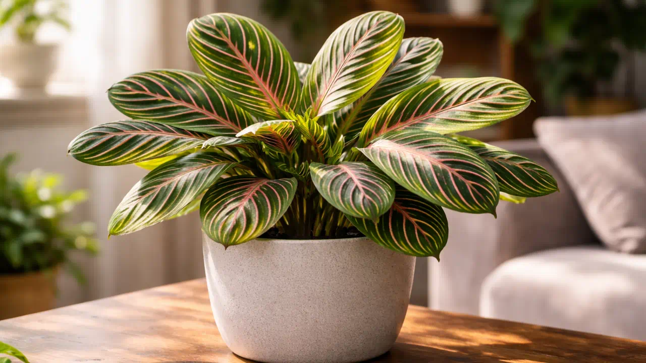 Maranta-riscada o que muda quando você ajusta 5 pontos de luz ao longo do dia