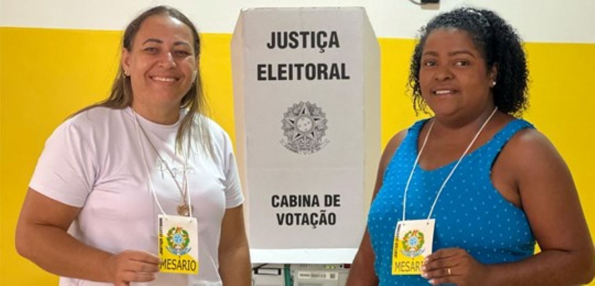 Mesárias atuando na Eleição Suplementar de Ruy Barbosa-BA em 2025