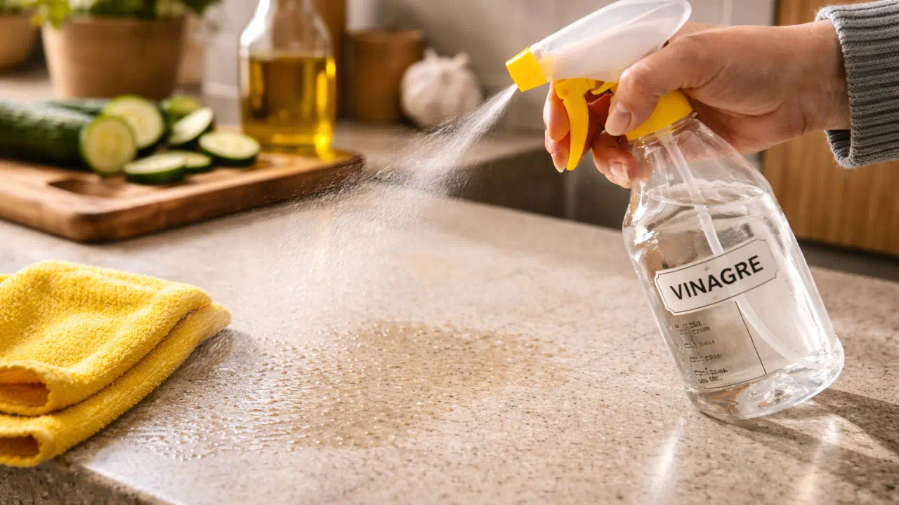 O jeito errado de usar vinagre na limpeza que deixa a cozinha com cheiro persistente