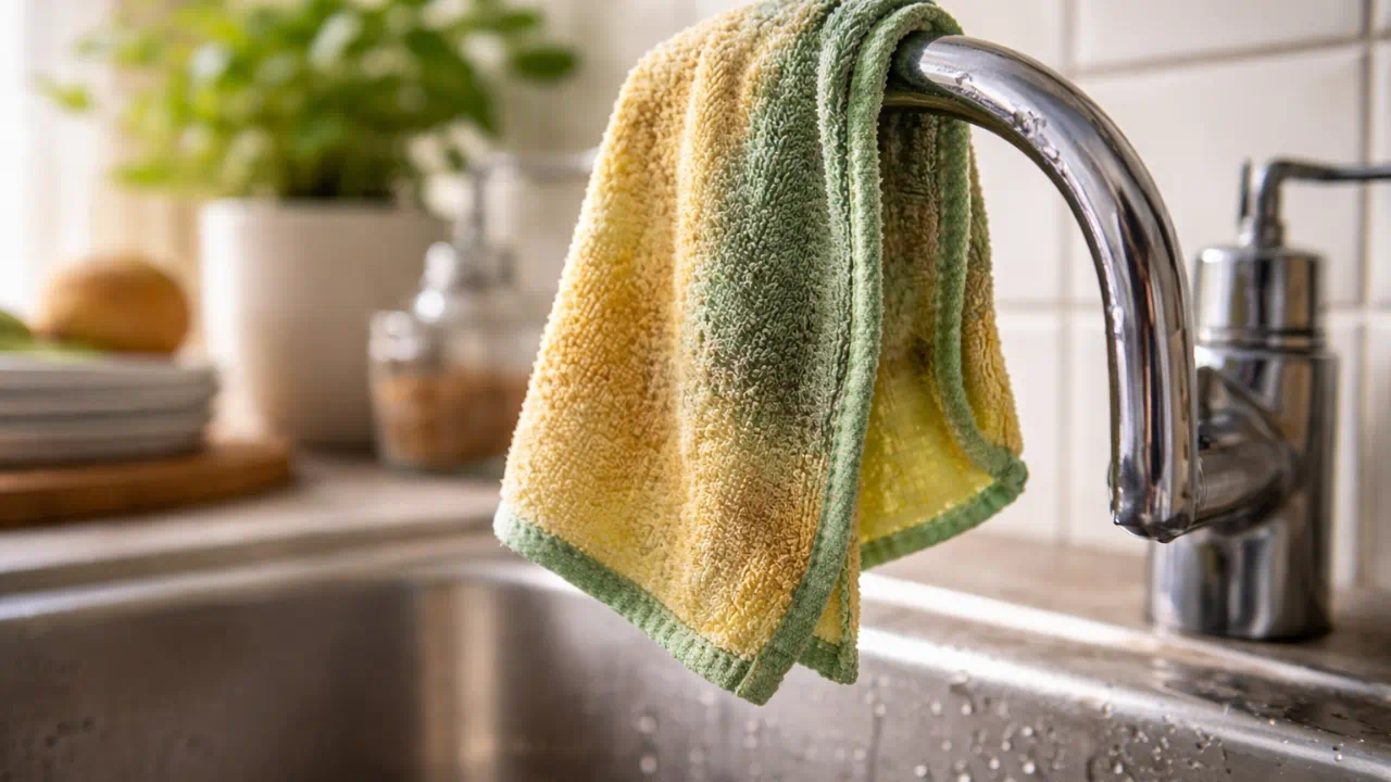 Quantos dias um pano de limpeza acumula bactérias sem cheiro aparente