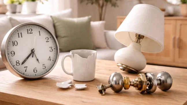 Retire 4 objetos quebrados mantidos por hábito e restaure o equilíbrio do espaço