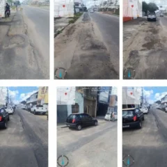 Ruas quebradas pela Embasa