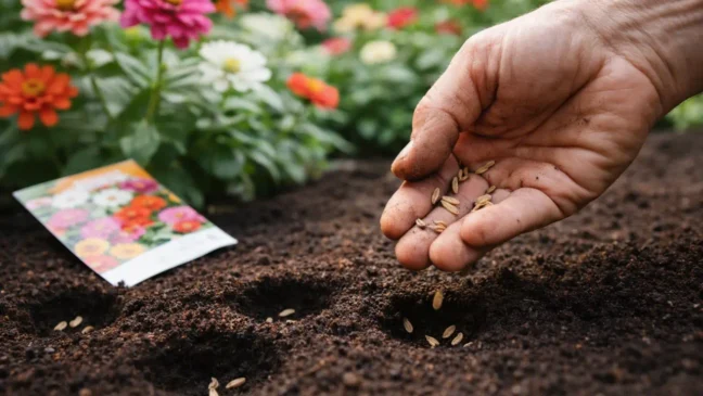 Zínia quantas sementes por cova evitam plantas fracas e floradas pobres