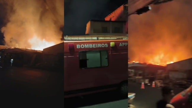 Incêndio destrói carpintaria e marcenaria durante a virada de ano em Feira de Santana