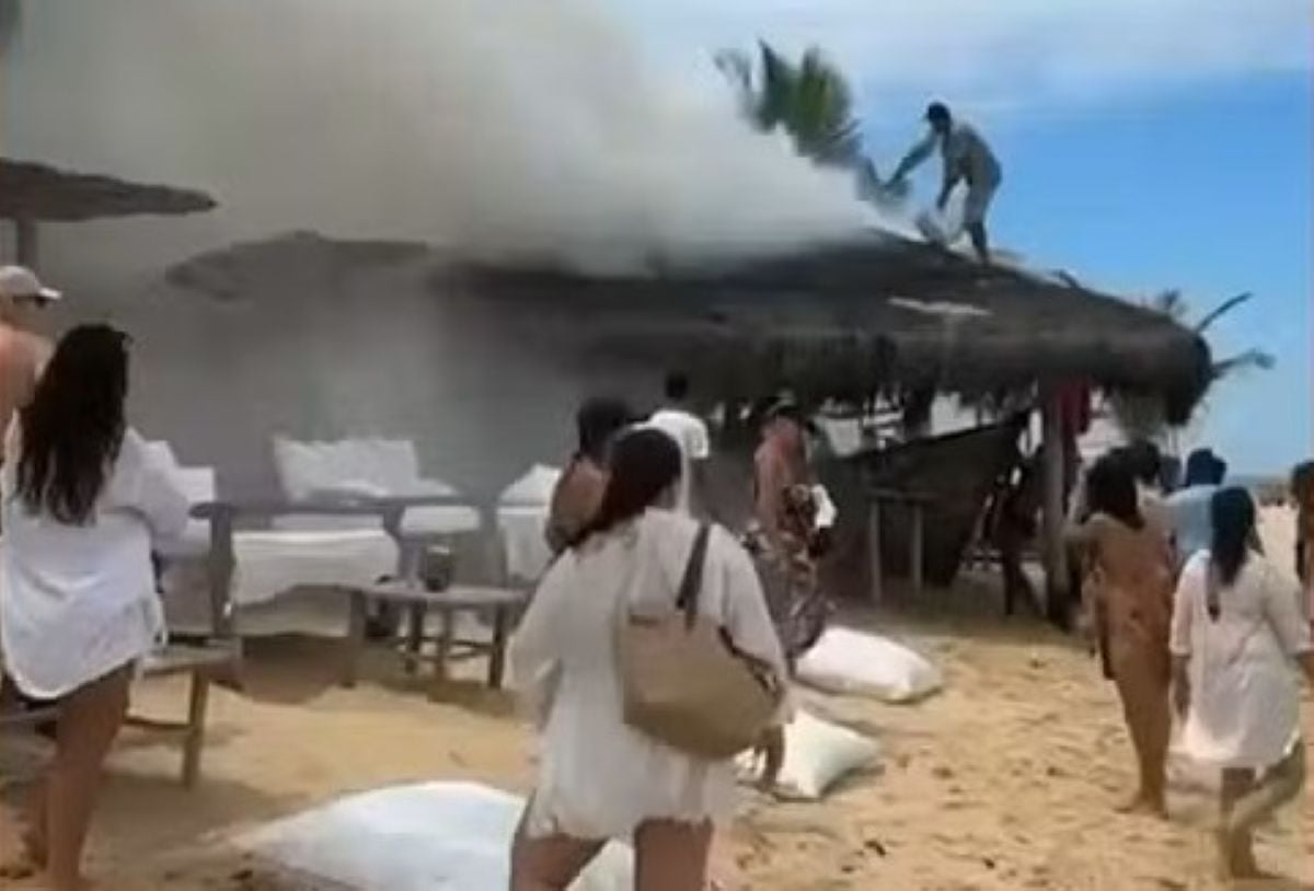 Incêndio atinge bar de resort de luxo em Trancoso