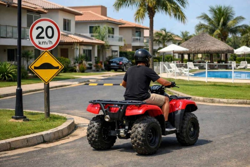 Quadriciclo dentro de condomínios