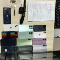 Material apreendido com suspeito