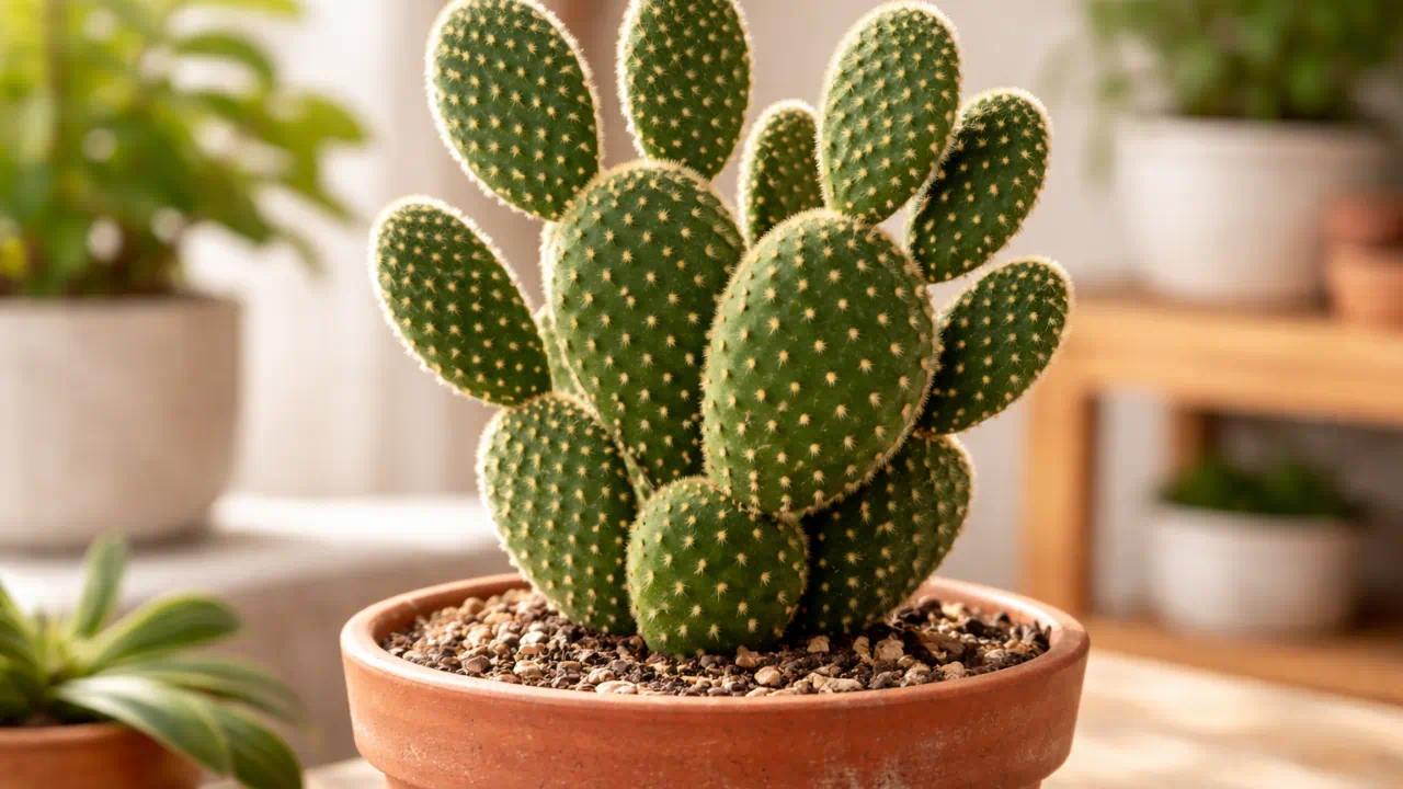 3 truques no vaso que ajudam o cacto orelha de coelho a crescer simétrico e firme