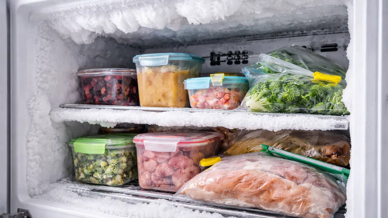 4 falhas na organização do freezer que acumulam gelo excessivo e comprometem o funcionamento eficiente do aparelho