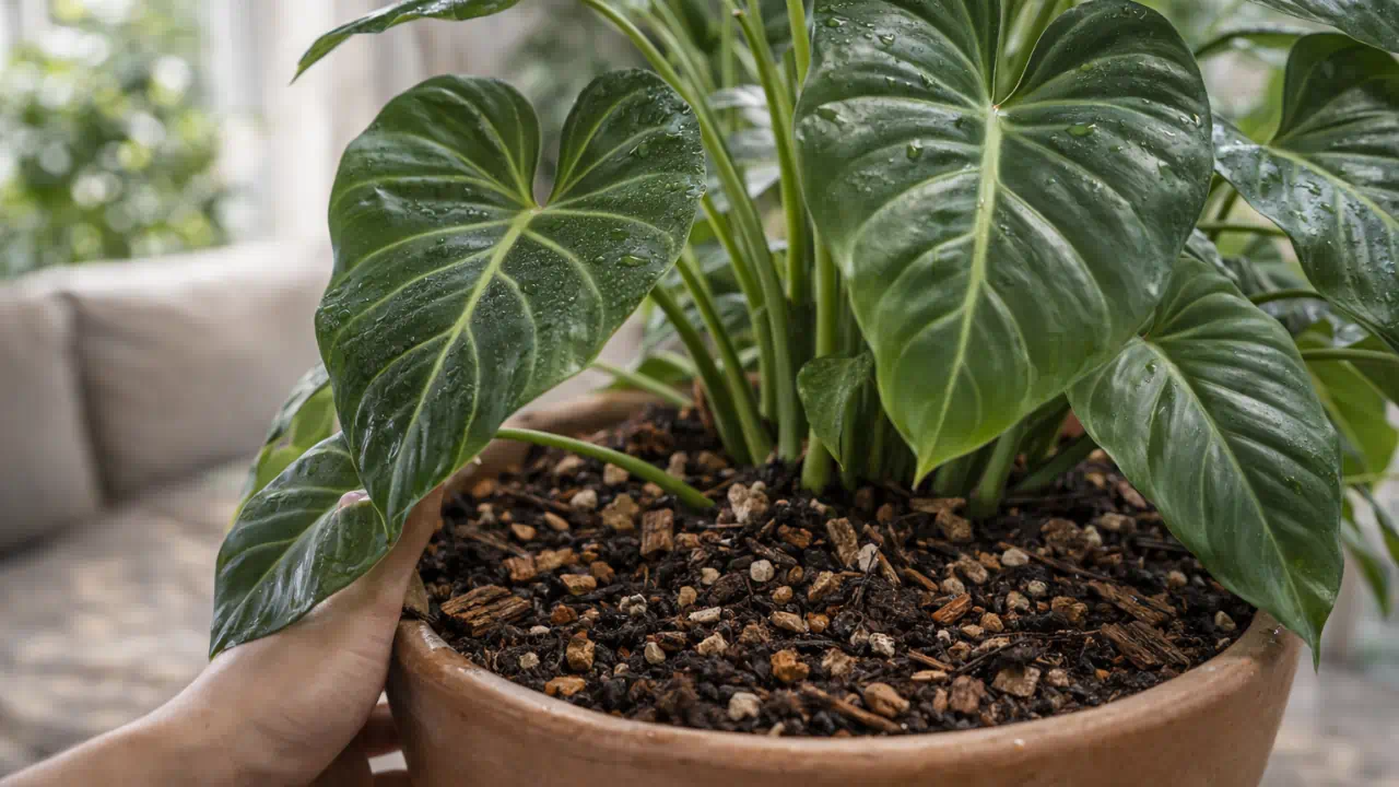 5 ajustes no substrato do filodendro que aceleram o crescimento, ampliam o tamanho das folhas e evitam raízes sufocadas