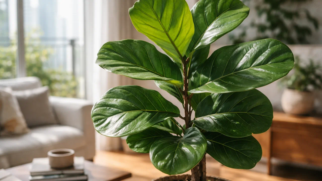 5 detalhes no ambiente do apartamento que travam o crescimento do ficus lyrata