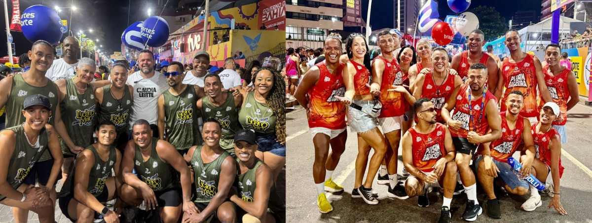Luciano Mello e sua equipe no Carnaval de Salvador