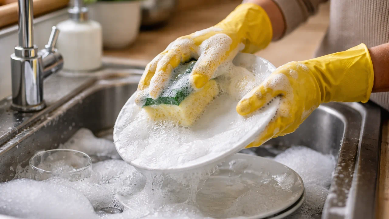 Por que você acaba gastando mais detergente do que precisa ao lavar a louça e nem percebe no dia a dia