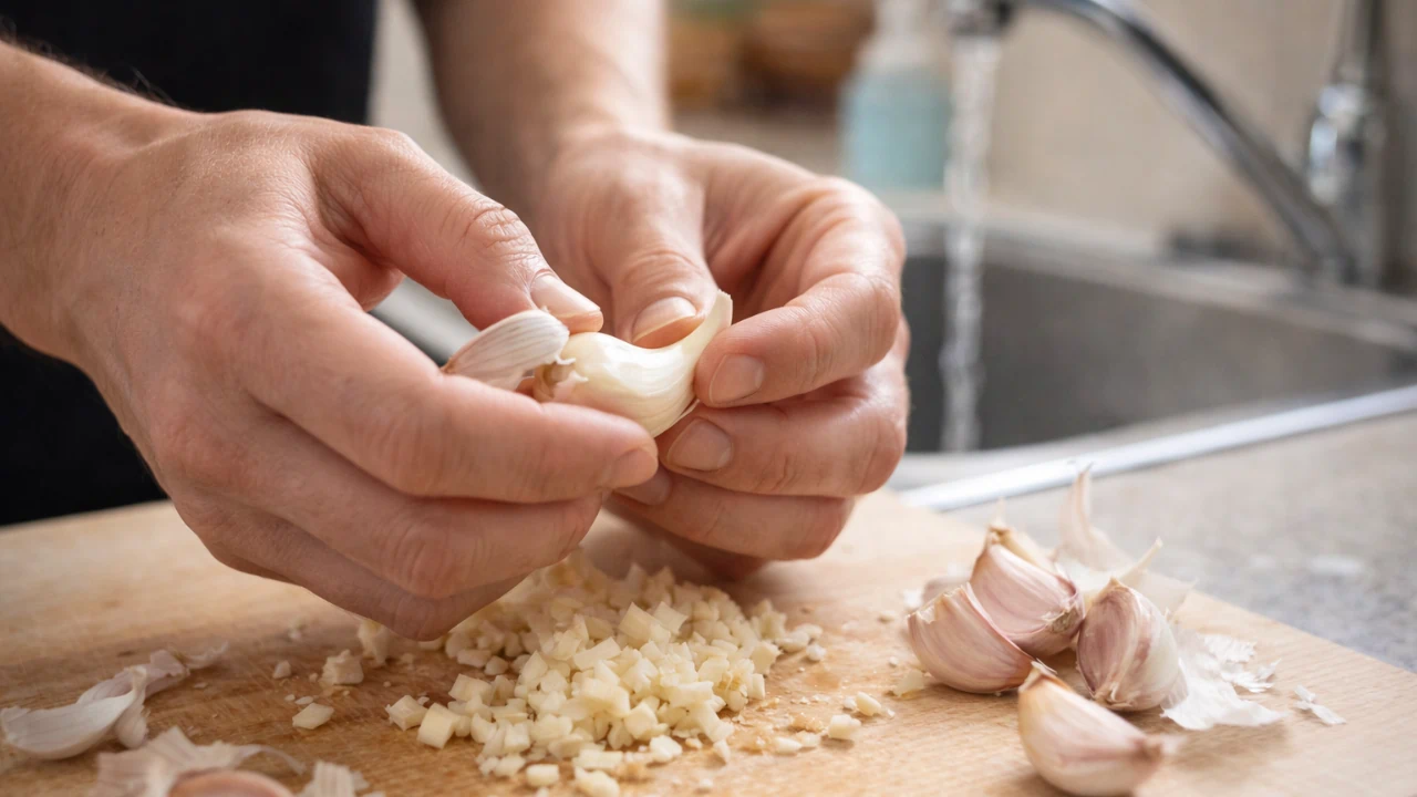 Se o cheiro de alho fica na mão, o problema está no método de lavagem