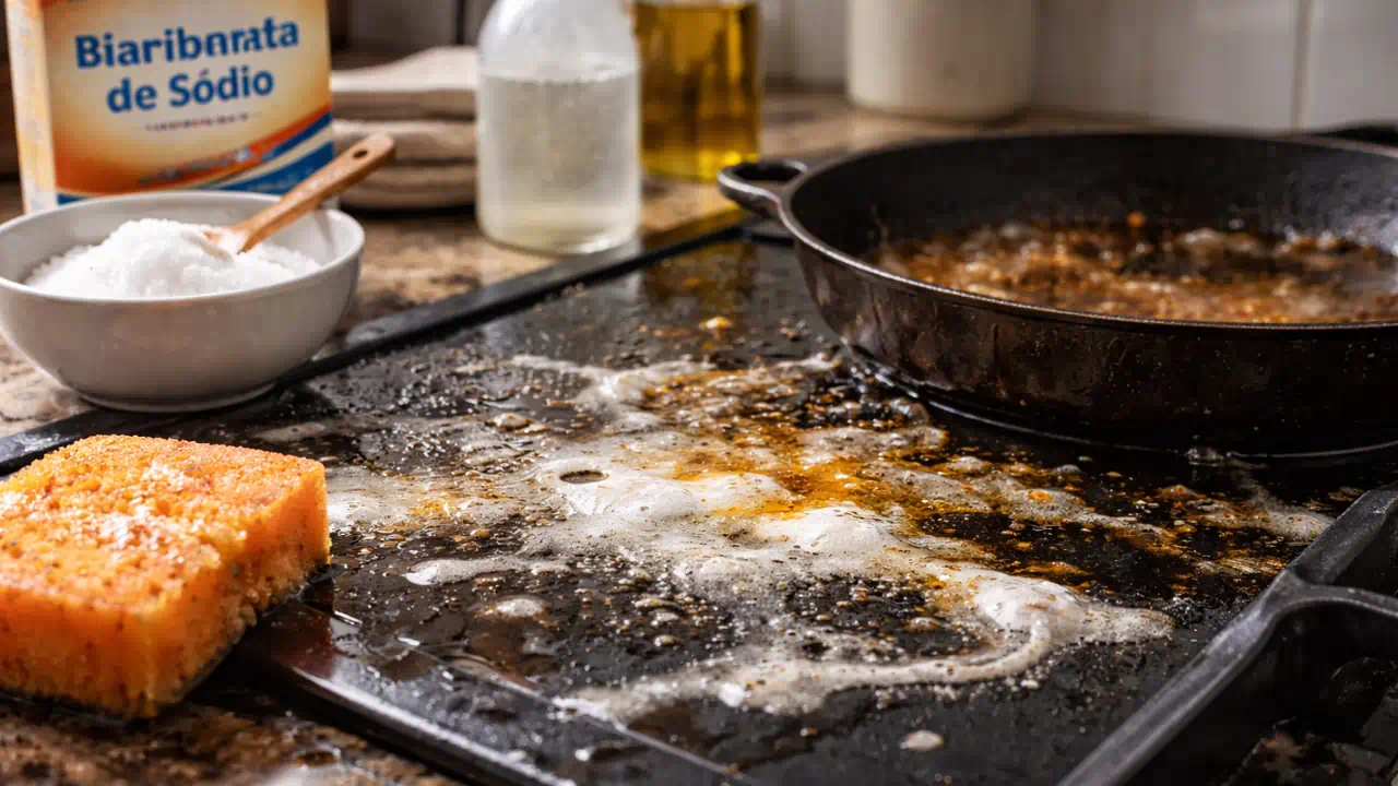 Você pode estar usando bicarbonato do jeito errado: 3 combinações que parecem eficientes, mas espalham gordura na cozinha