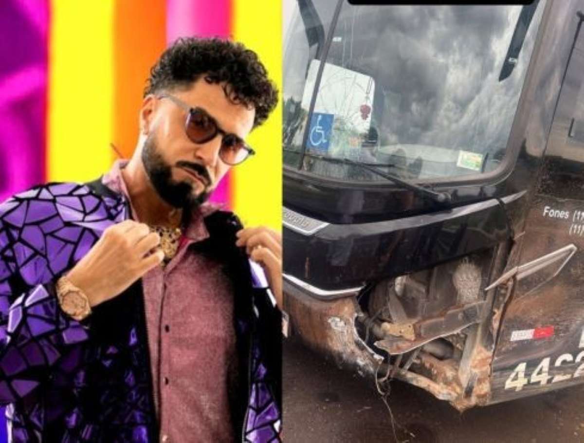 Cantor Latinho sofre acidente de ônibus
