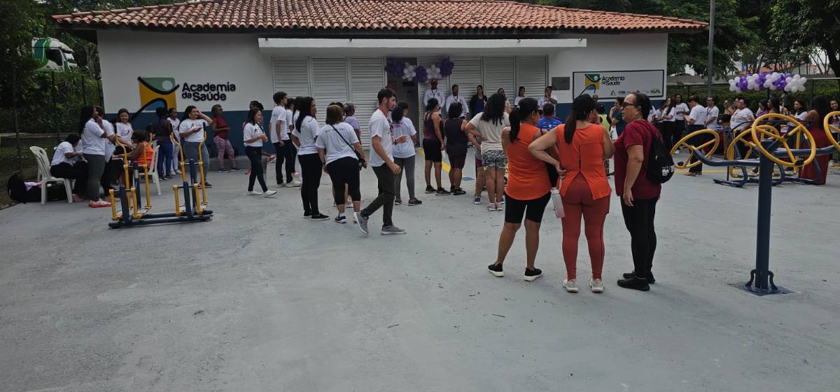 As atividades planejadas para a ação incluíram treinamento funcional, fit dance e orientações sobre vida saudável com a equipe e-Multi.