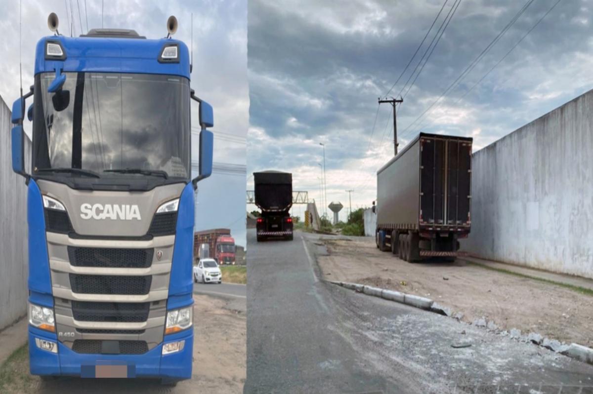 Prefeitura flagra caminhão irregular danificando obra recém-concluída na Rua El Salvador