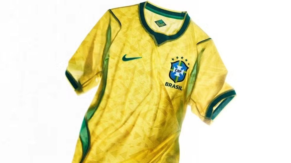 Detalhe da nova camisa da Seleção