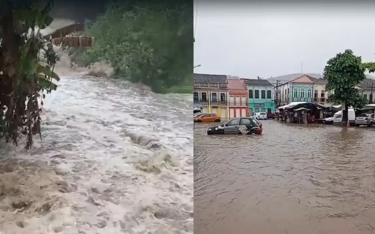 Temporal deixa 80 famílias afetadas após riacho transbordar em Cachoeira, no Recôncavo Baiano