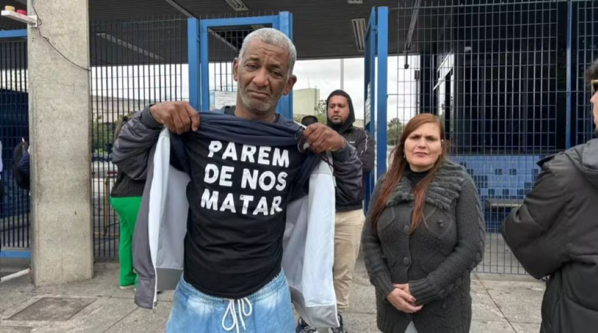 Antônio e Silvia, pais de Gabriel Renan da Silva Soares, que foi executado por PM