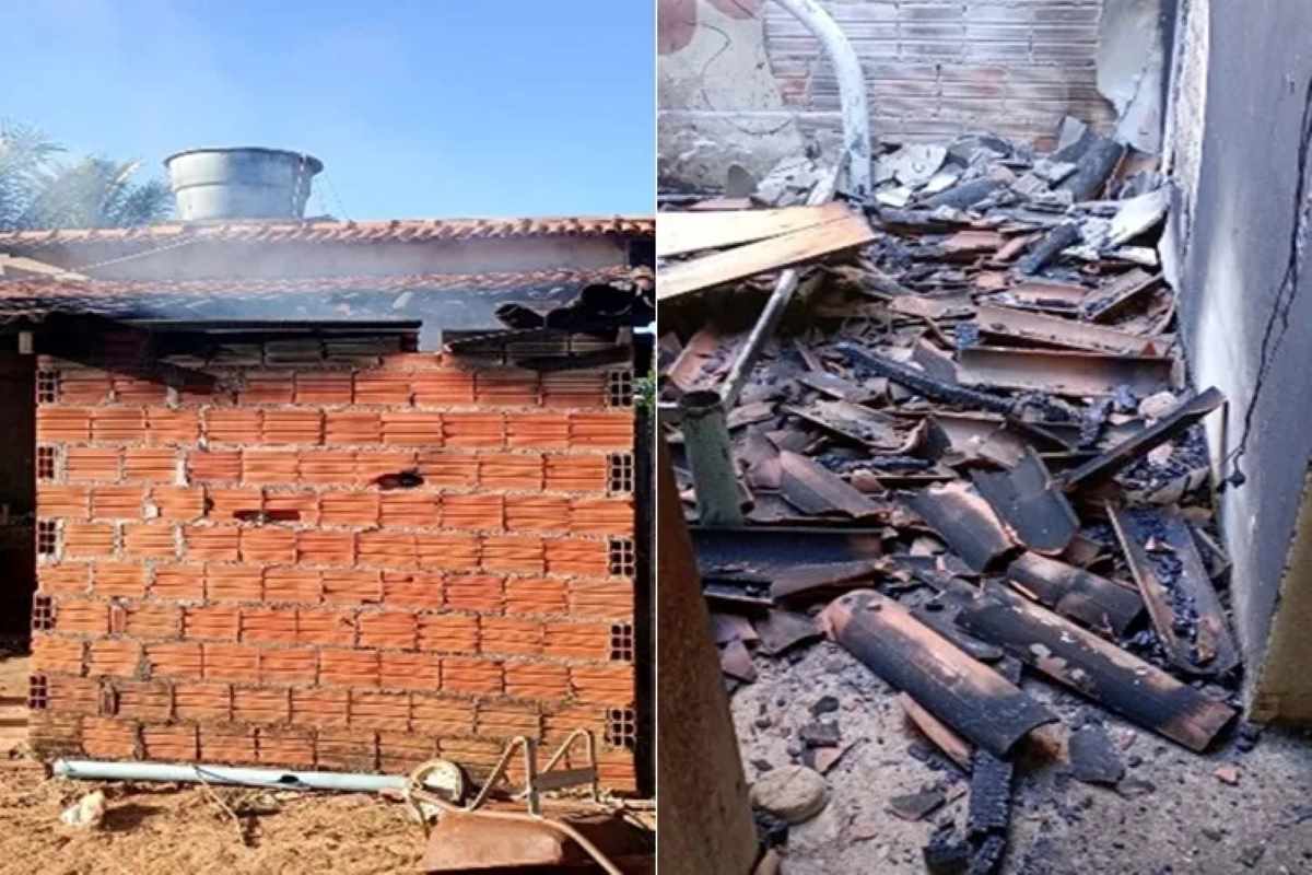 Ao voltar para casa, homem encontra imóvel em chamas em Pindaí