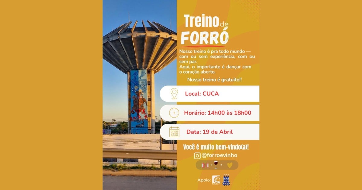 Cuca/Uefs recebe mais uma edição do treino aberto de dança “Forró em Vinho”