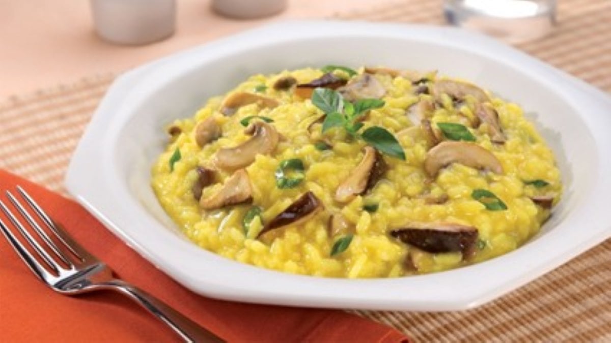 Risoto Milanês com Cogumelos
