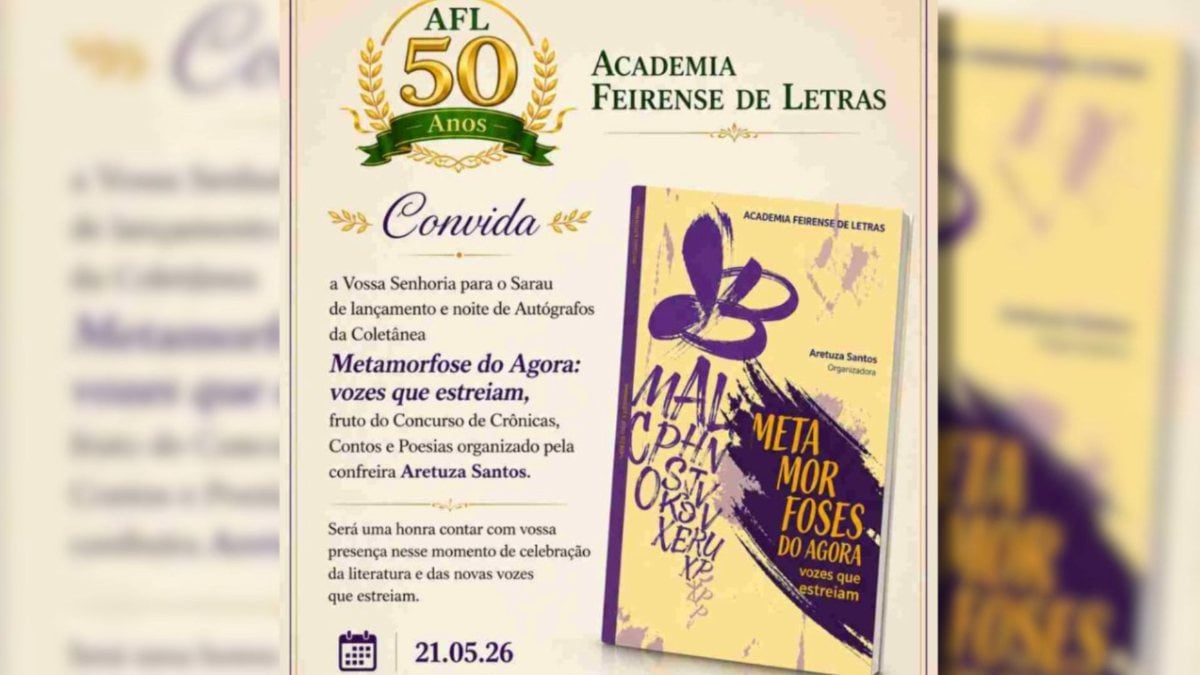 Academia Feirense de Letras lança coletânea com textos de jovens autores