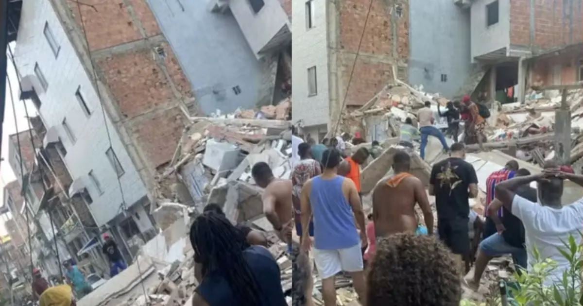 Imóvel desaba em Salvador; homem morre e duas pessoas seguem desaparecidas