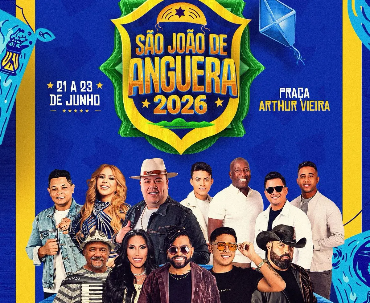 São João de Anguera 2026 terá Joelma, Rey Vaqueiro e Asas Livres; veja outras atrações