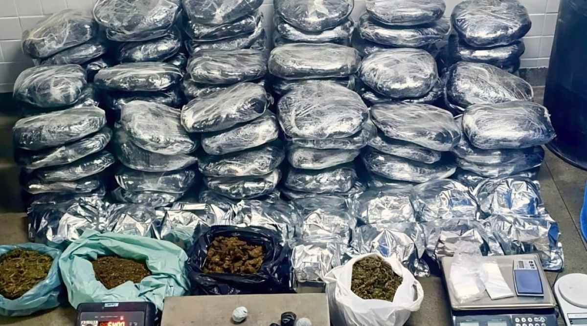 PM flagra homem descarregando drogas e apreende grande quantidade de maconha em Feira de Santana