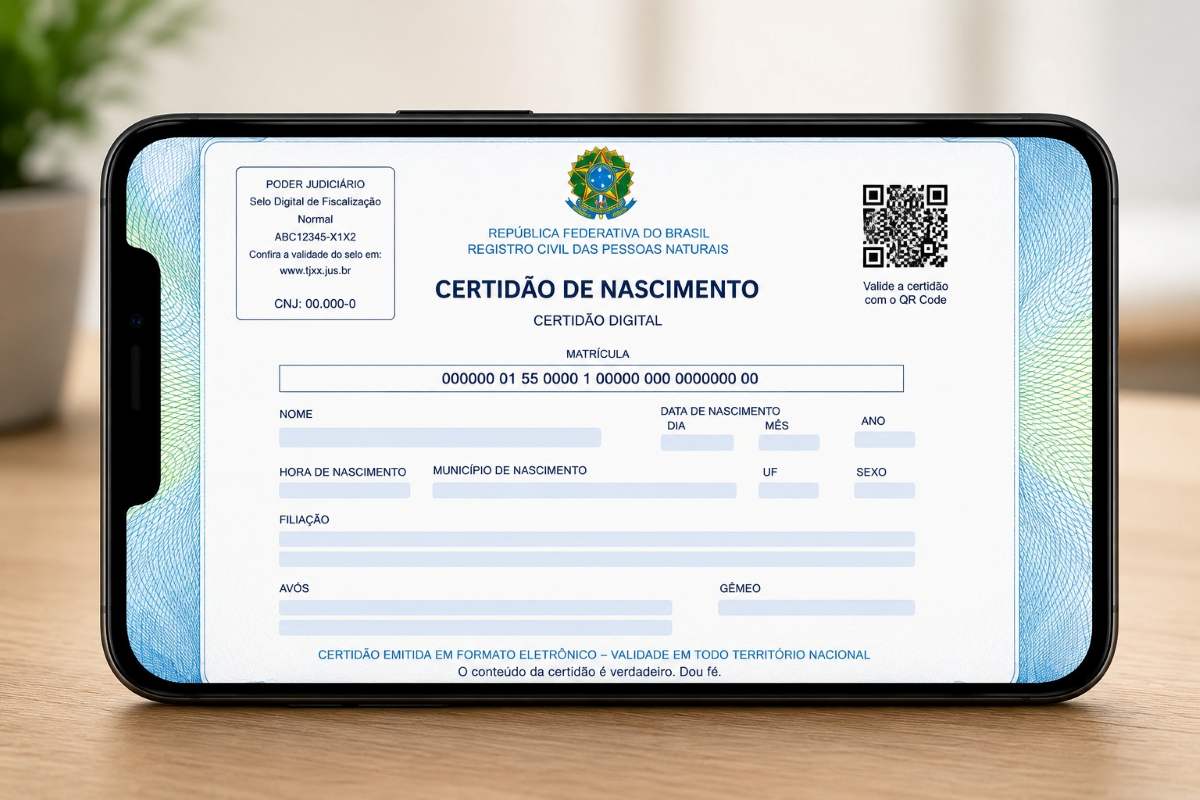 certidão de nascimento digital