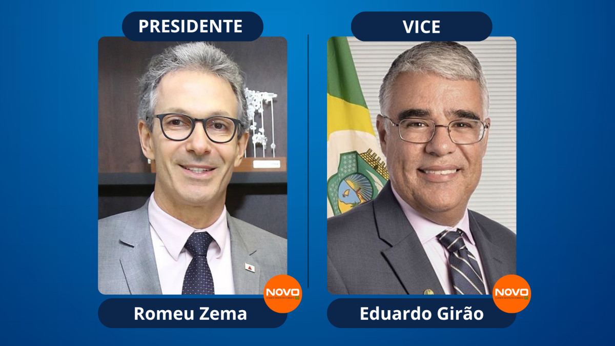 Chapa Romeu Zema e Eduardo gir�o partido Novo candidatos a presid�ncia da Rep�blica do Brasil presidenci�veis vice na chapa