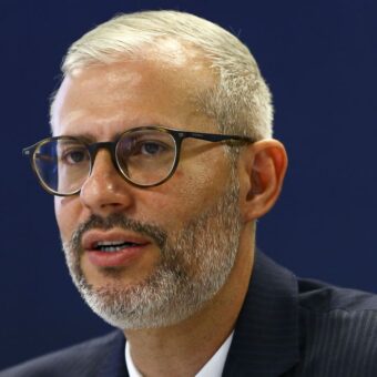 O ministro da Educação, Victor Godoy, durante o lançamento do Programa Primeira Infância na Escola.