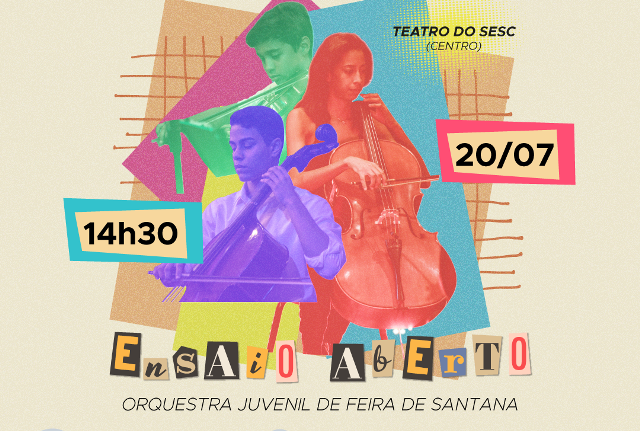 Orquestra Neojiba realiza ensaios abertos no teatro do Sesc