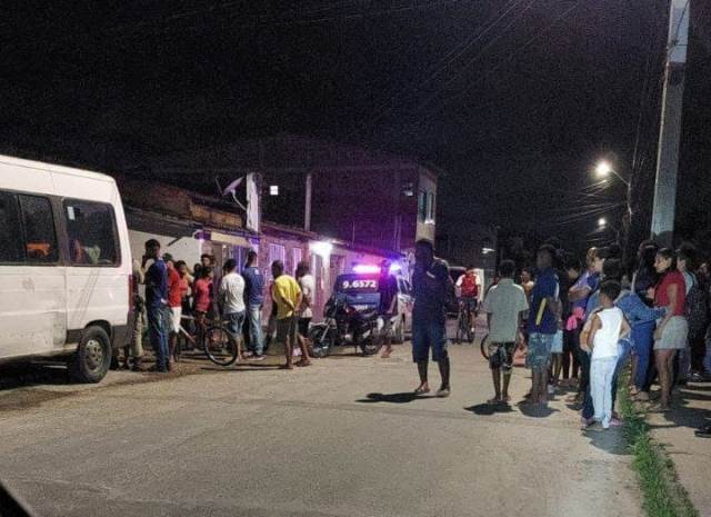 cena do homicídio em rua do conjunto Fraternidade