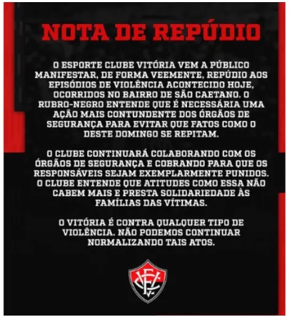 nota de repúdio