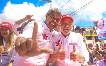 Candidatos Lula e Jerônimo um dia antes da eleição