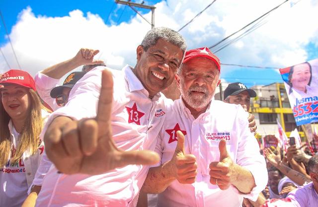 Candidatos Lula e Jerônimo um dia antes da eleição