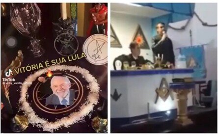 Lula é associado a satanismo e Bolsonaro à Maçonaria — Foto: Reprodução