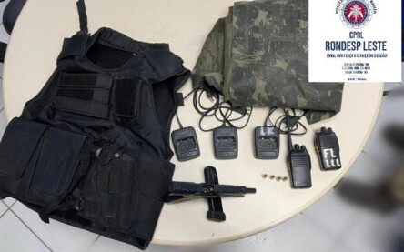 material apreendido após troca de tiros